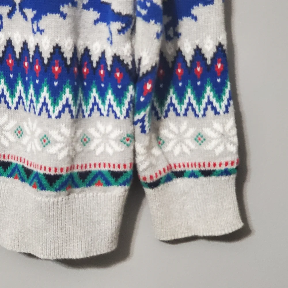 OshKosh B'gosh Dinosaur T Rex Blue and Green Patterned Sweater Boy's Size 10